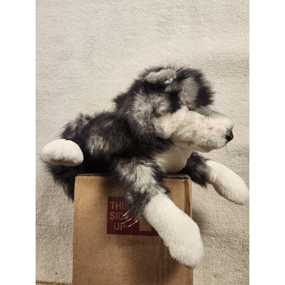 Folktails Folkmanis Furry Folk Puppet Timber Wolf Realistic Plush Husky Dog 15"